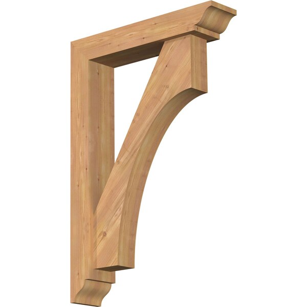 Ekena Millwork Westlake Traditional Smooth Bracket w/ Offset Brace, Western Red Cedar, 5 1/2"W x 26"D x 38"H BKT0604X26X38WTL01SWR - main